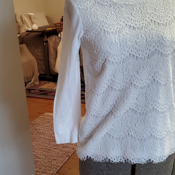 Jcrew 3/4 Sleeve Lace top - Picture 2 of 6